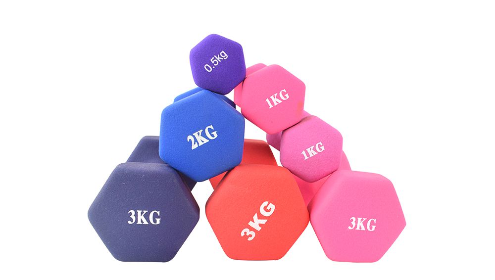 Dipping dumbbells - Low price hot selling colorful wholesale neoprene dumbbell sets for ladies