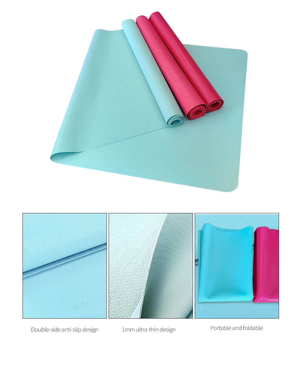 Ultra Thin Foldable Rubber Yoga Mat