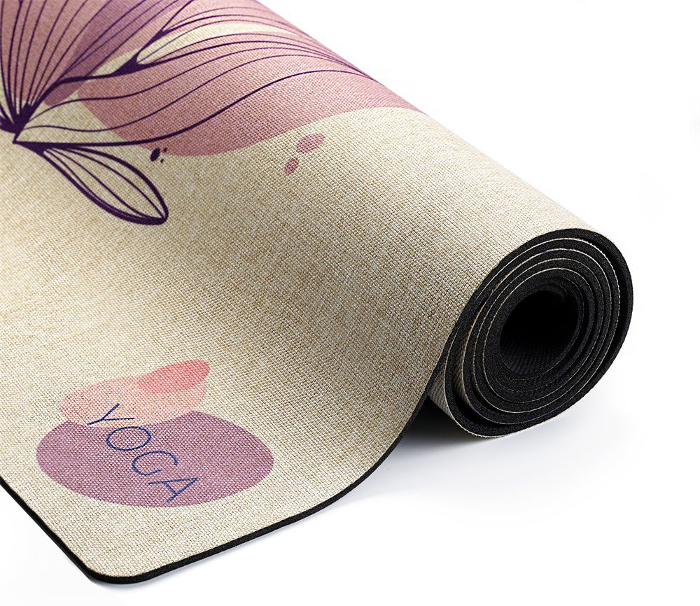 women's health linen yoga and exercise mat