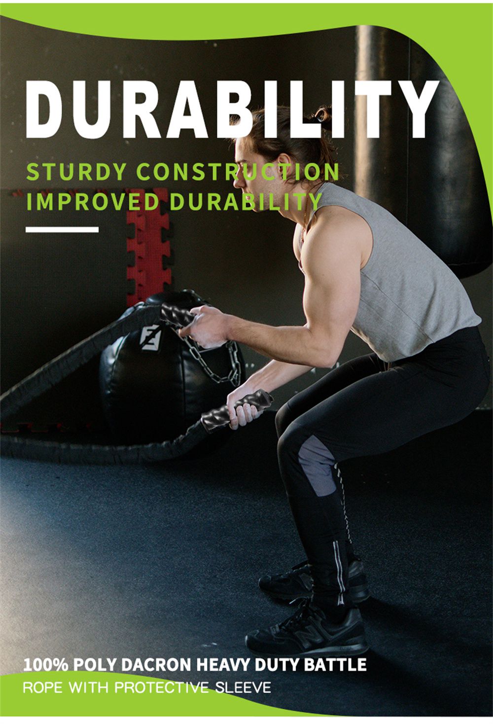 Battle Ropes Training with Protective Sleeve