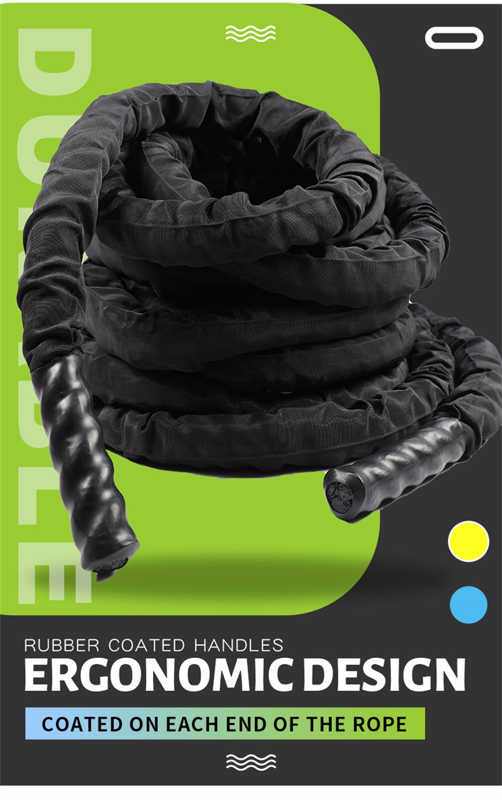 Battle Ropes Training with Protective Sleeve