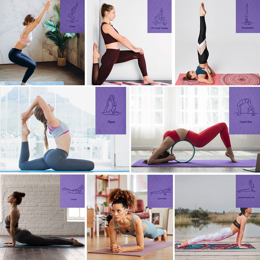 Customized pattern eco-friendly TPE yoga mat