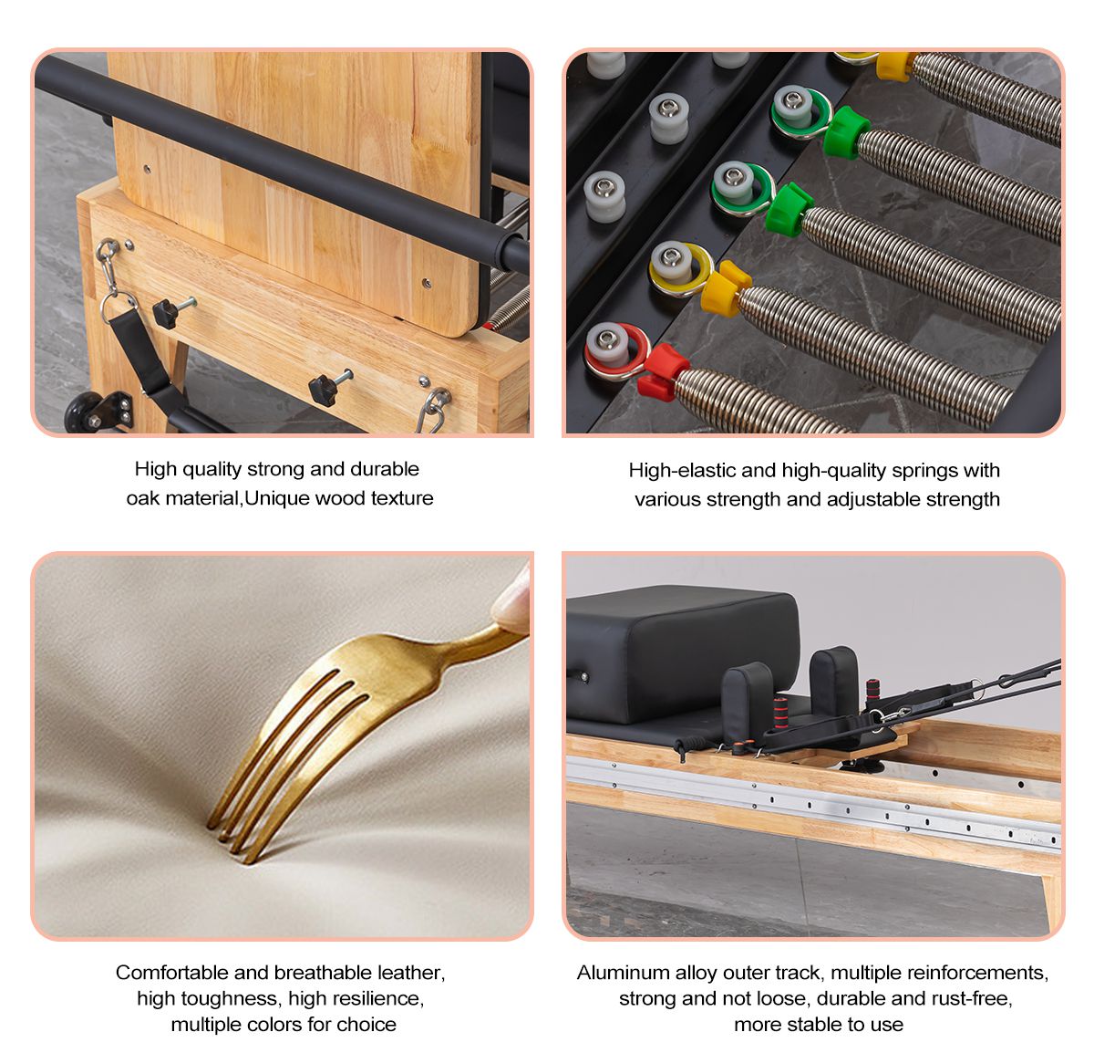 Oak Full Orbit Pilates Reformer