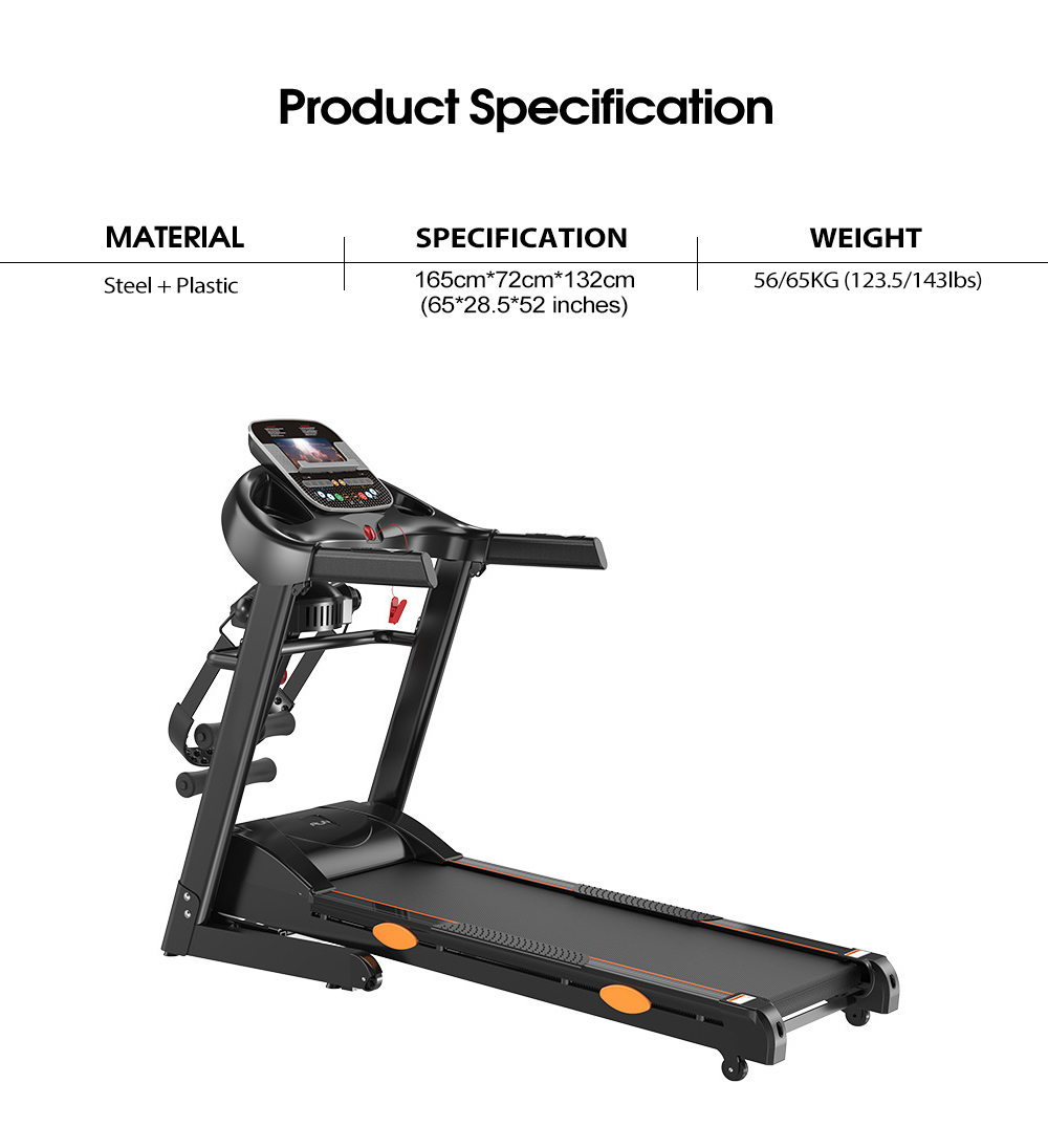 Indoor Gym Running Machine Multifunction Folding Electric Treadmill