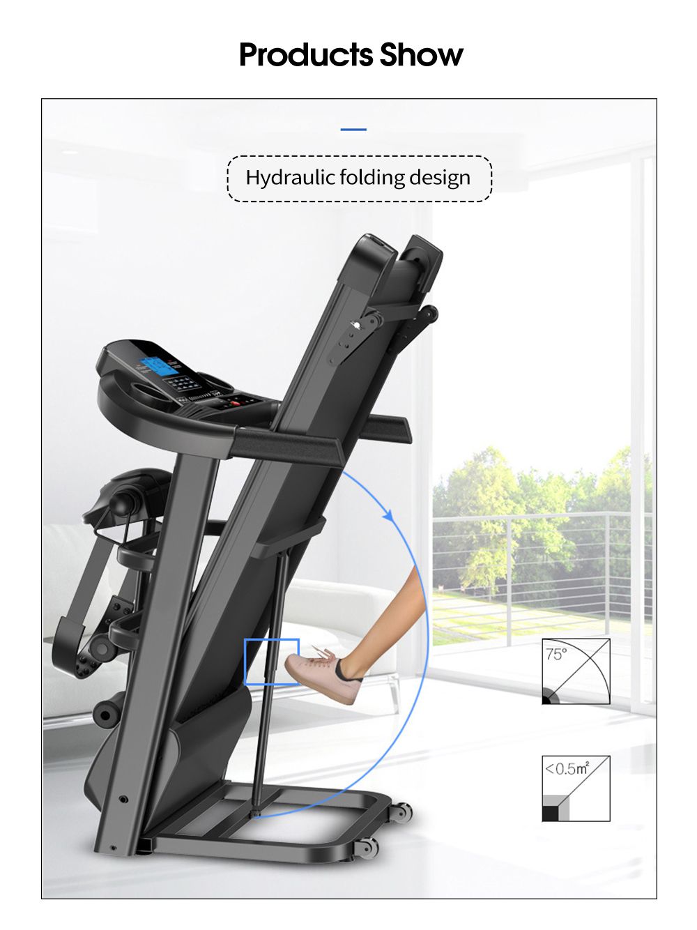 Running Folding Exercise Portable Treadmill