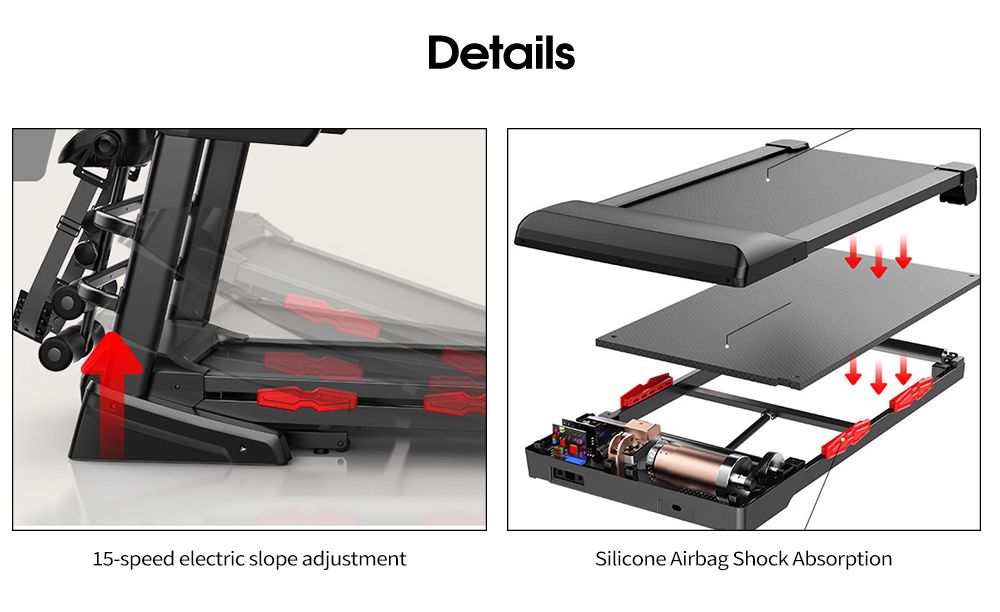 Quick Folding Semi-Commercial Treadmill Smart Silent Treadmill