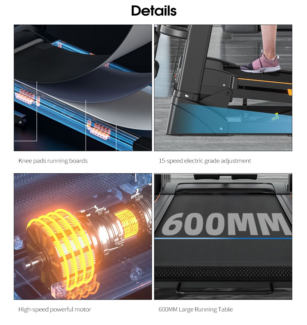 Electronic Intelligent Fitness Treadmill LED Display Multifunctional Sports Treadmill