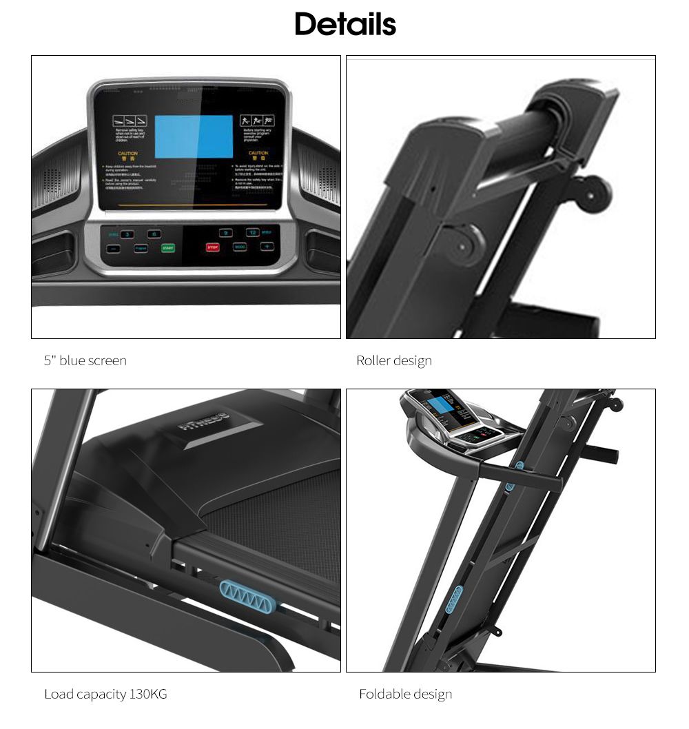 High Quality Commercial Gym Running Machine Folding Treadmill Motorized Treadmill