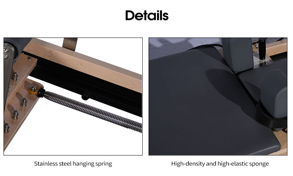 High Quality Wood Pilates Space Saving Maple Yoga Foldable Pilates Reformer Bed Machine