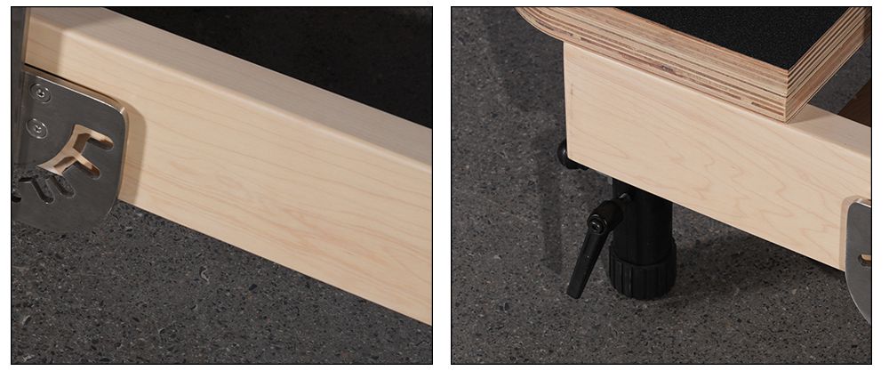 Adjustable Height Maple Reformer Wood Pilates Machine