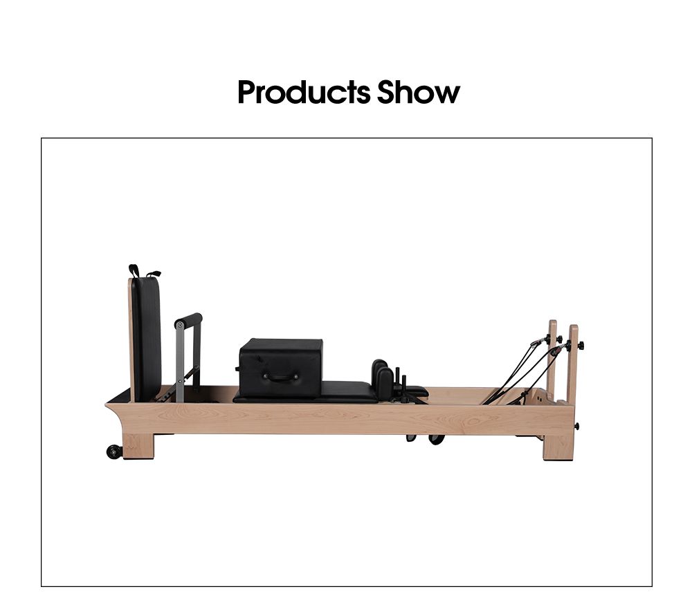 Body Training Core Bed Maple Wood Pilates Reformer Machine with  Inside Footrests