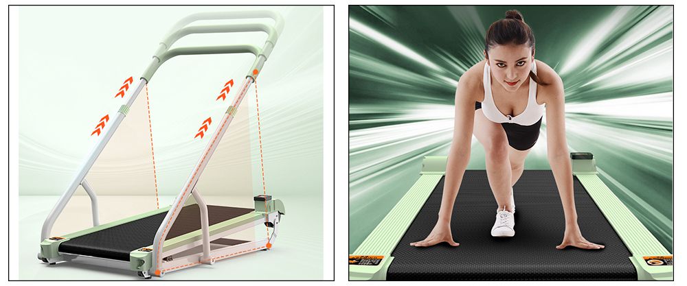 Indoor Ultra-Quiet Folding Unpowered Treadmill
