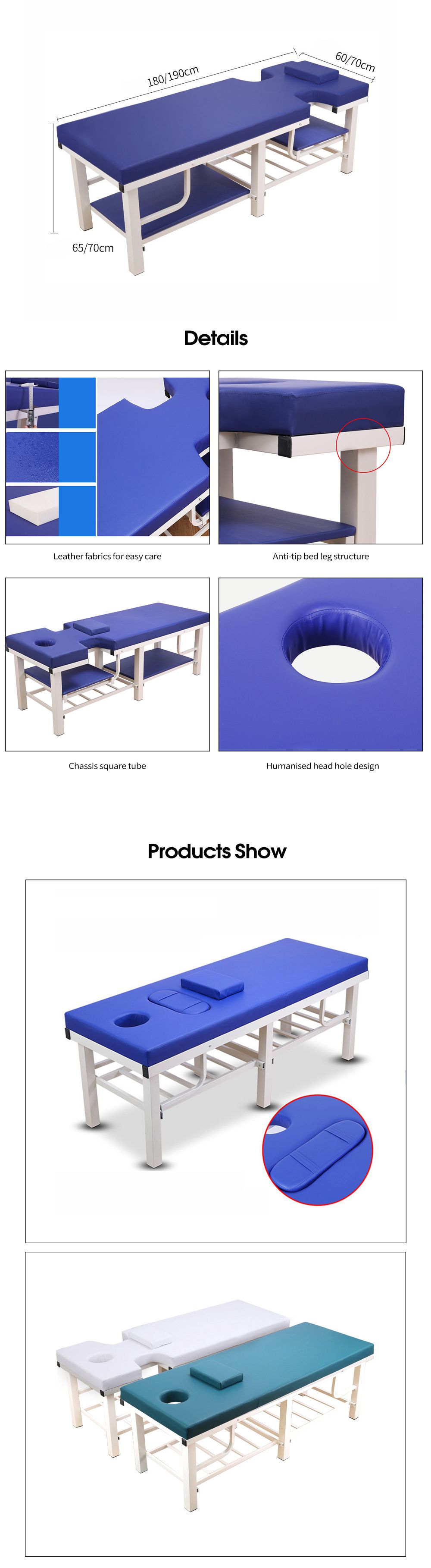 Stationary Massage Table with Breathing Face Hole