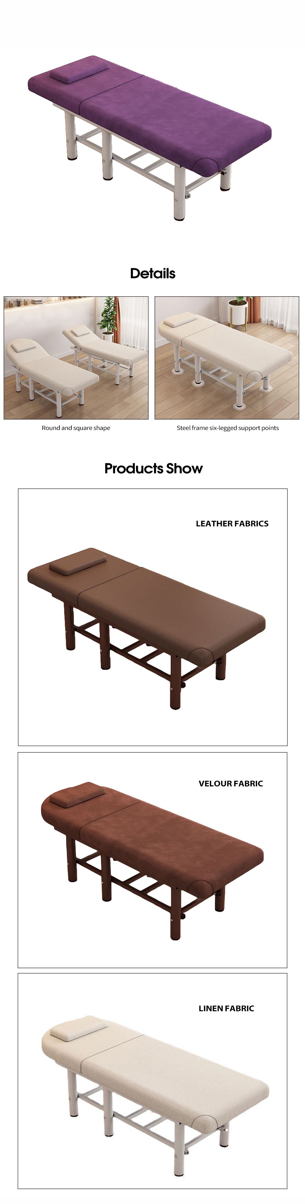 Massage Table with Headrest Steel Frame
