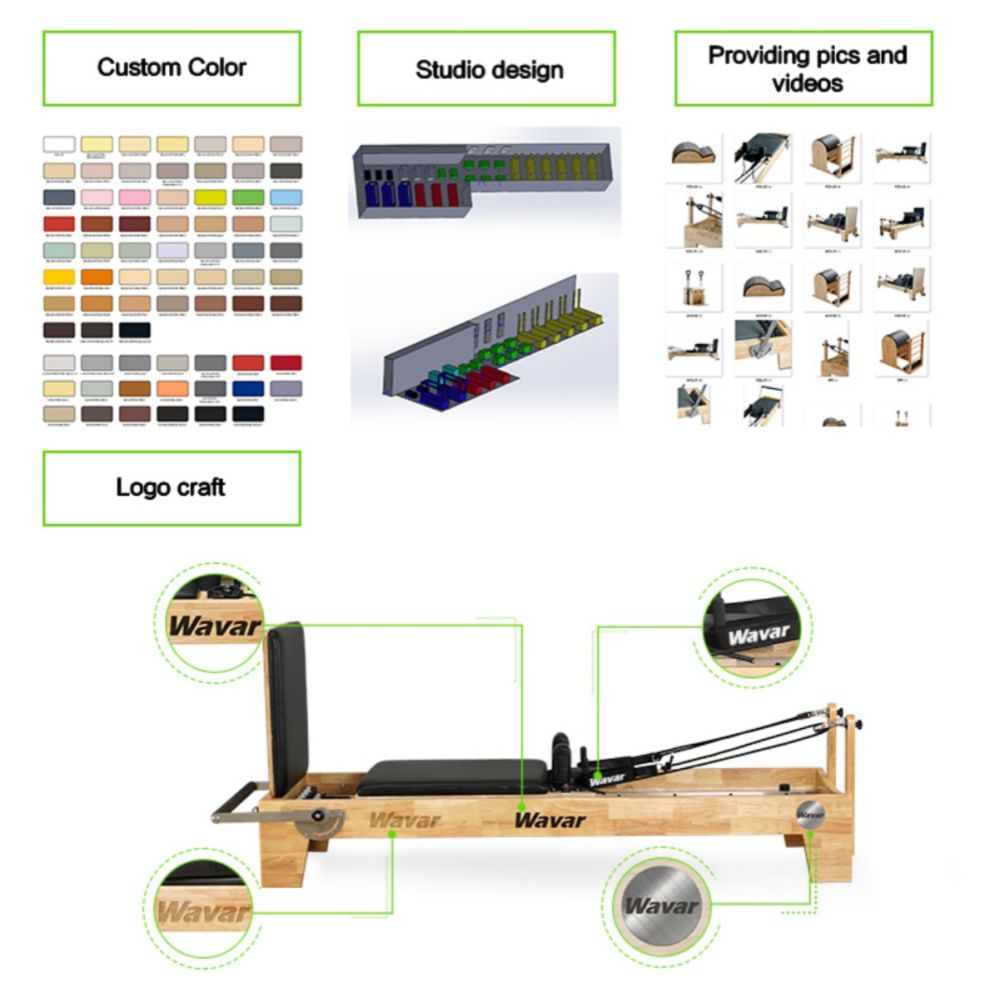Maple Folding Pilates Reformer (Adjustable Leg Height)