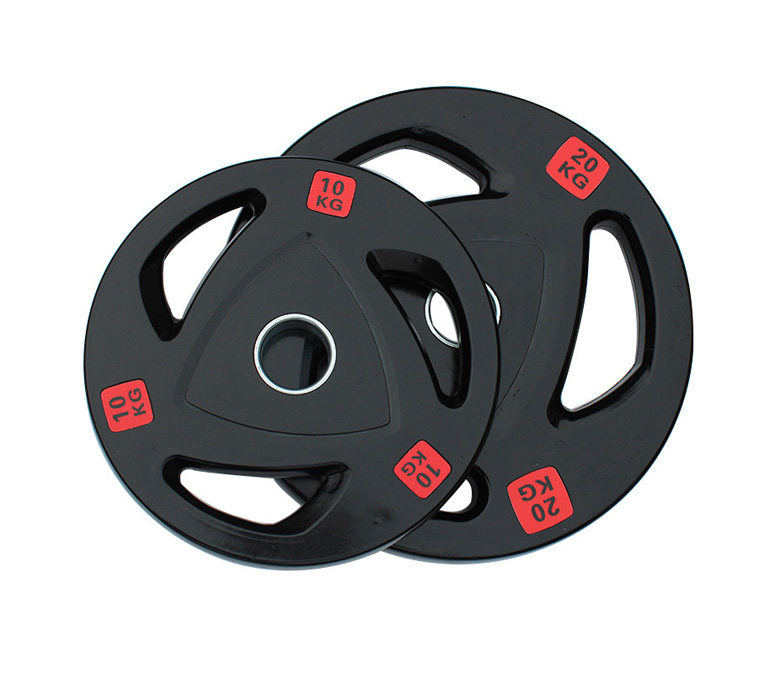 Rounded Barbell Weight Plate with 3 Grip Holes