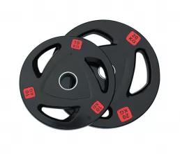 Rounded Barbell Weight Plate with 3 Grip Holes