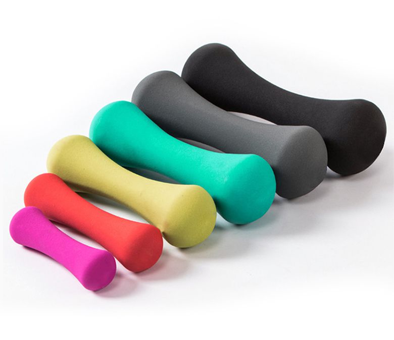 PVC Coated Color Cast Iron Bone Shape Dumbbell for Ladies