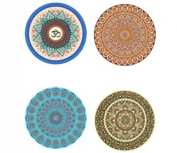 Large Suede Rubber Round Meditation Mat