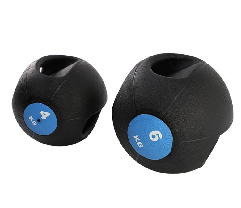 Sturdy Rubber Medicine Ball with Dual Grip