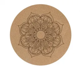 Round Cork Natural Rubber Yoga Mat
