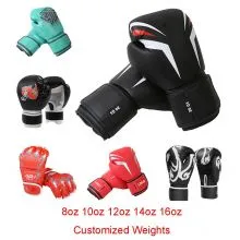 Custom boxing gloves weight, our regular boxing gloves are 8-16 oz. we can also customized weights according to your requirements.