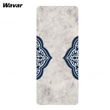 This suede+rubber yoga mat with printed elements is customized by our customer, which is sweat-resistance.