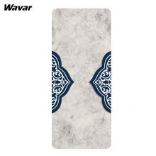 This suede+rubber yoga mat with printed elements is customized by our customer, which is sweat-resistance.