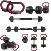 Versatility - Wholesale 2 in 1 barbell dumbbell set. The 2 in 1 dumbbell barbell set is an innovative piece of training equipment that combines the functions of a barbell and a dumbbell in one versatile dumbbell barbell set. It can be used to switch between barbell and dumbbell by simple assembly and disassembly operations.