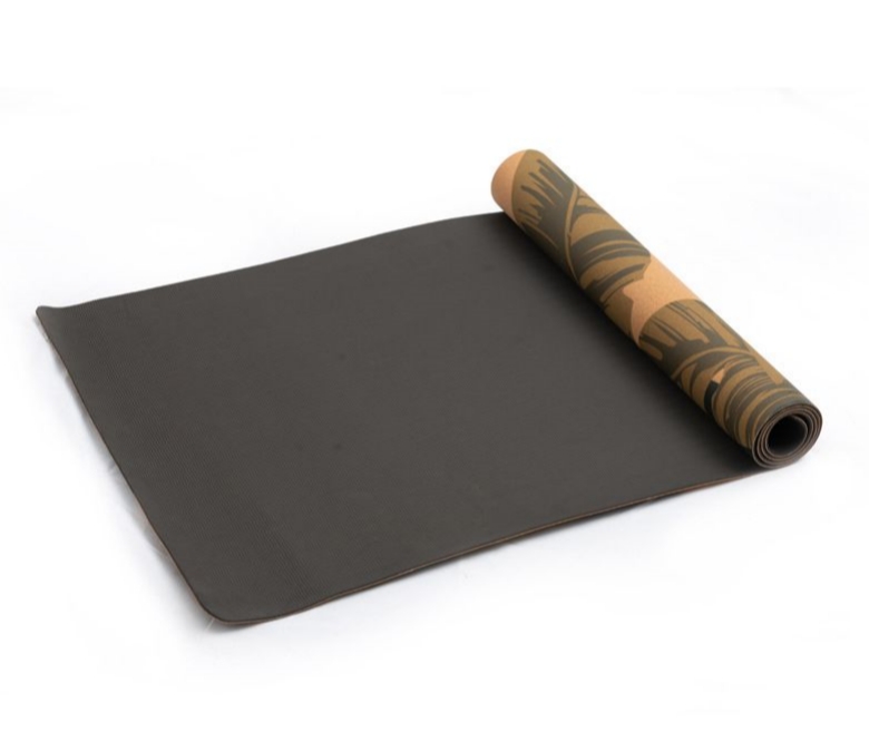Quality Plant Pattern Cork TPE Yoga Mat