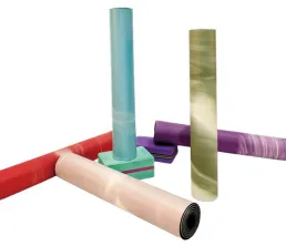 Contrasting Color PU Natural Rubber Yoga Mat