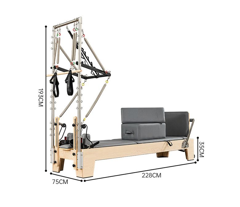 Studio Pilates Maple Reformer with Half Trapeze