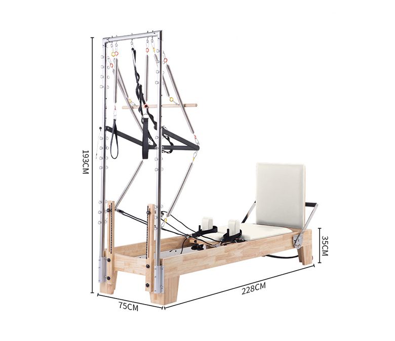 Studio Pilates Maple Reformer with Half Trapeze