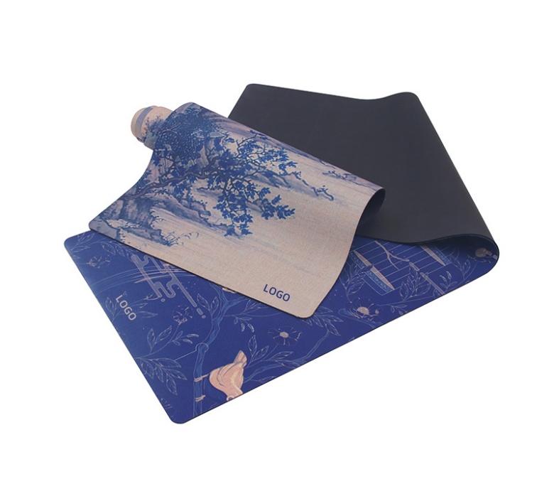 Natural Rubber+Linen Yoga Exercise Mat