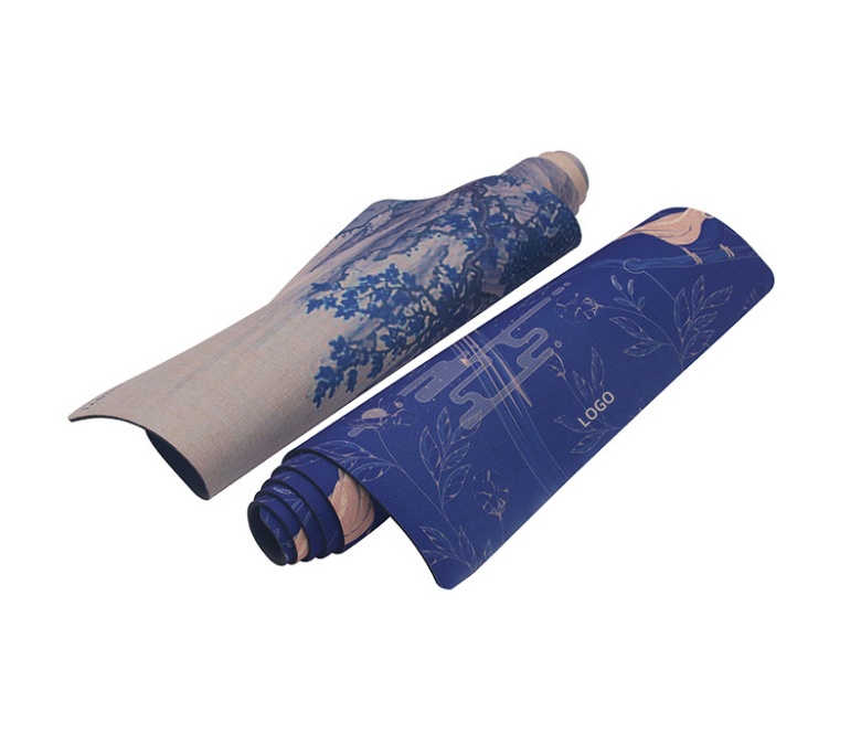 Natural Rubber+Linen Yoga Exercise Mat