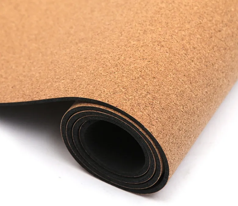Studio Grade Cork Rubber Yoga Mat with Alignment Lines