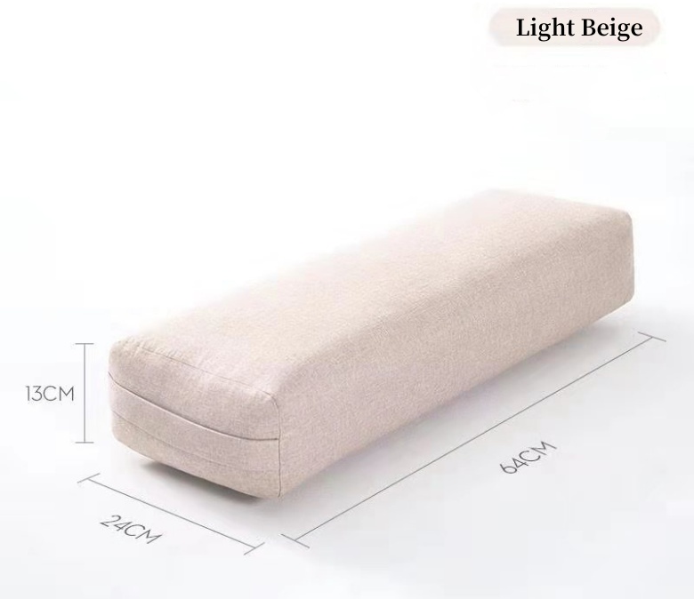 Yoga Bolster Pillow Premium Meditation Bolsters Supportive Rectangular Cushion