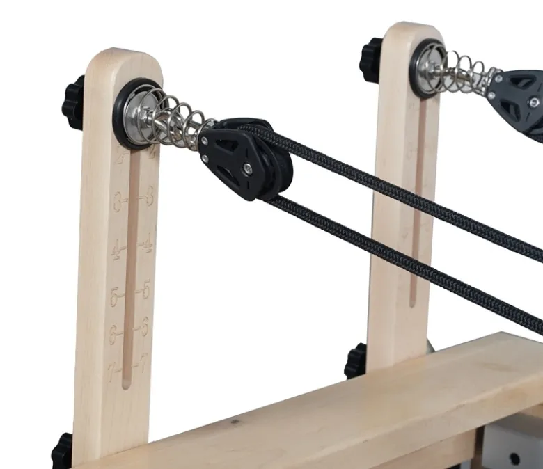 Foldable Pilates Exercise Machine with Wooden Legs