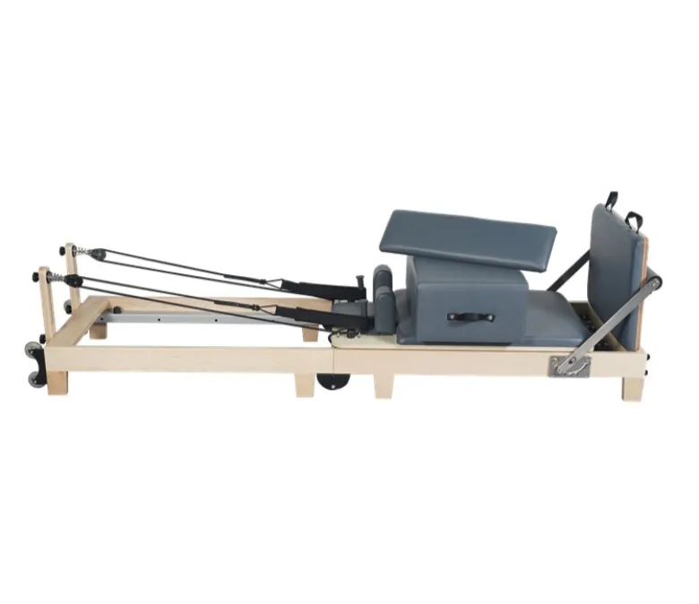 Foldable Pilates Exercise Machine with Wooden Legs