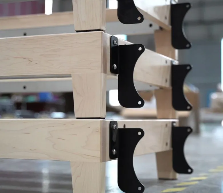 Foldable Pilates Exercise Machine with Wooden Legs