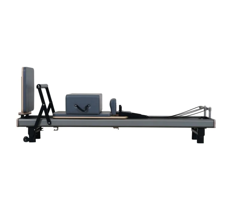 Gunmetal Gray Anodized Aluminum Pilates Reformer Bed