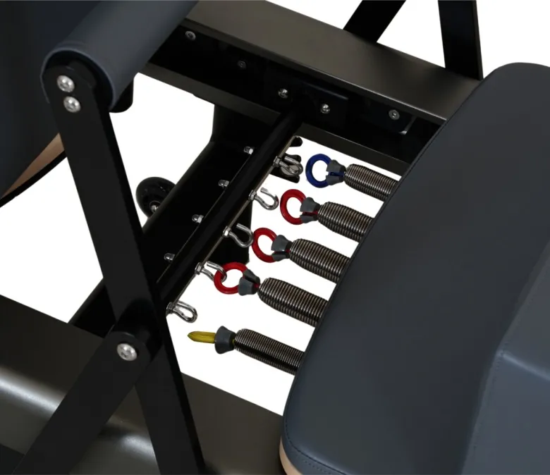 Gunmetal Gray Anodized Aluminum Pilates Reformer Bed