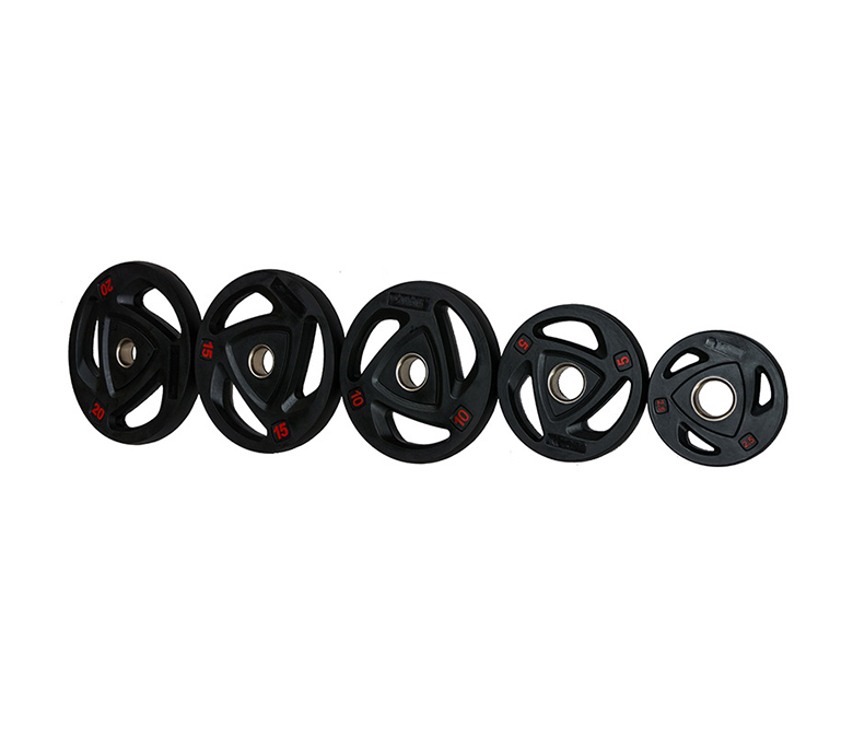 Rounded Barbell Weight Plate with 3 Grip Holes