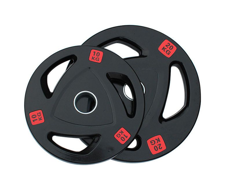 Rounded Barbell Weight Plate with 3 Grip Holes