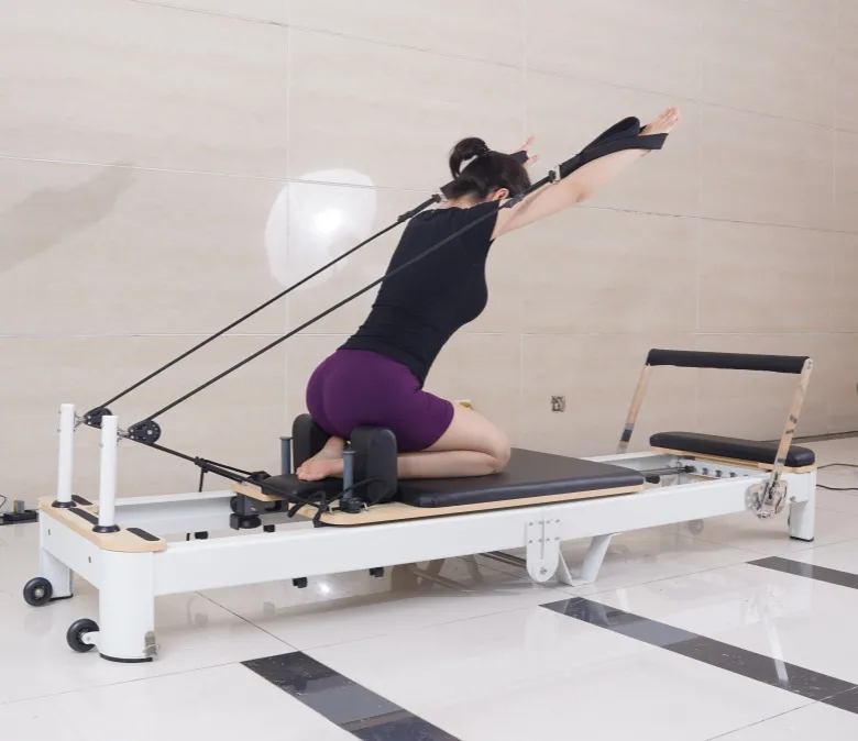 White Aluminum Foldable Pilates Reformer for Sale