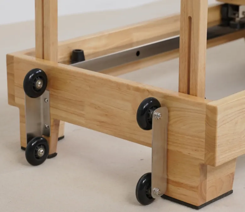 Premium Oak Folding Pilates Reformer with Wood Leg