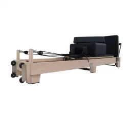 Advanced Maple Folding Pilates Reformer with Wood Leg