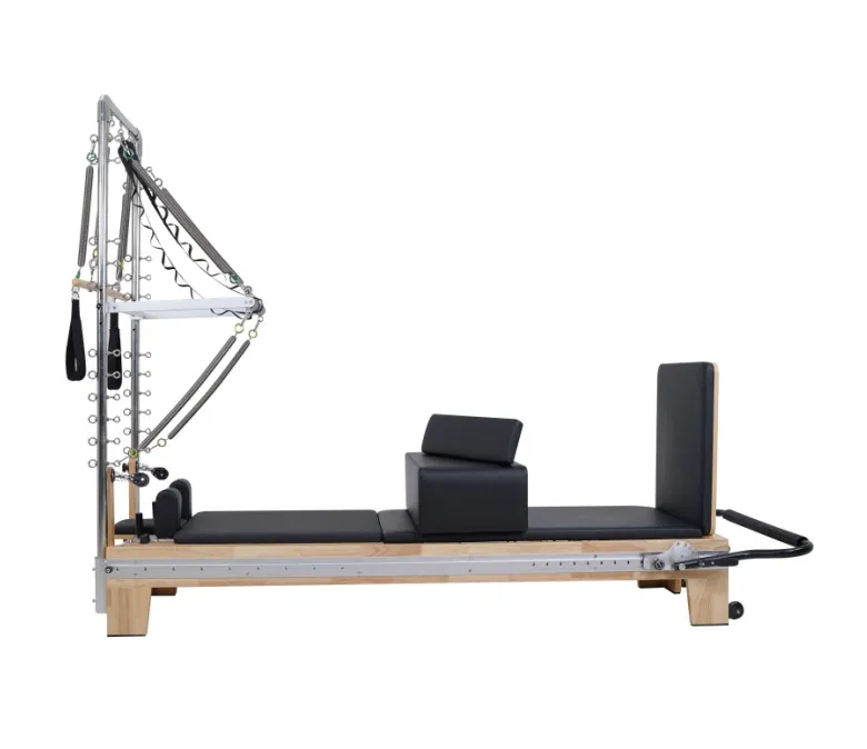 Oak Full Track Half Trapeze - Studio Pilates Reformer with Tower