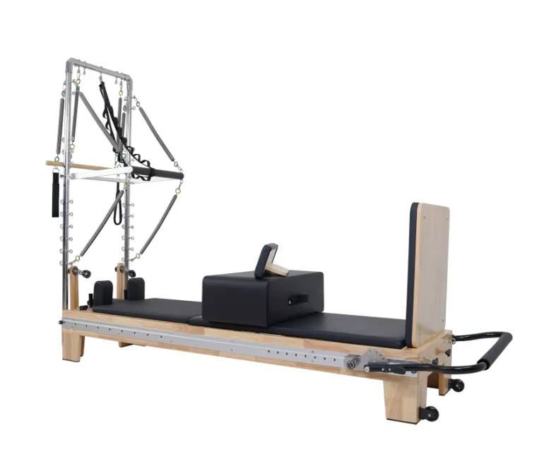 Oak Full Track Half Trapeze - Studio Pilates Reformer with Tower