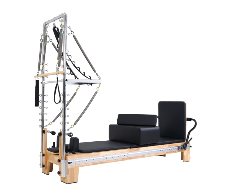 Oak Full Track Half Trapeze - Studio Pilates Reformer with Tower